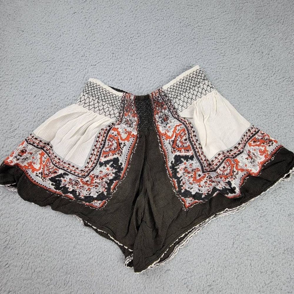Free People Womens Casual Shorts Multicolor Mixed Print Festival Rayon boho XS